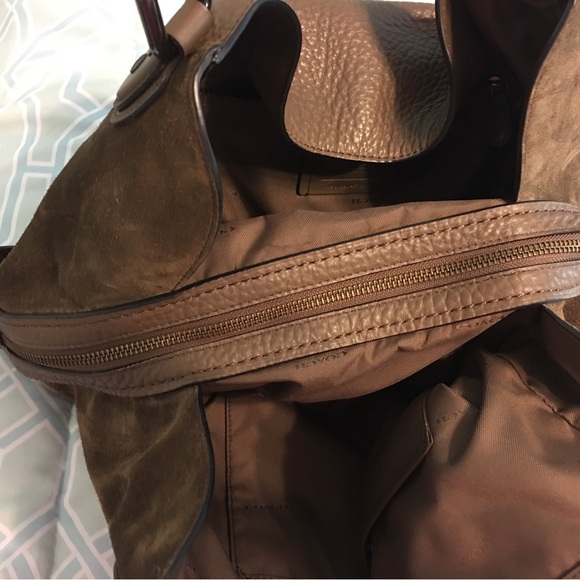 Coach Edie 42 Suede and Pebble Leather Bag - Picture 8 of 15